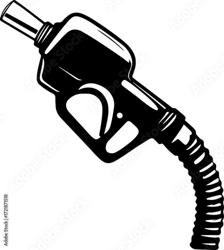 Fuel nozzle silhouette vector illustration