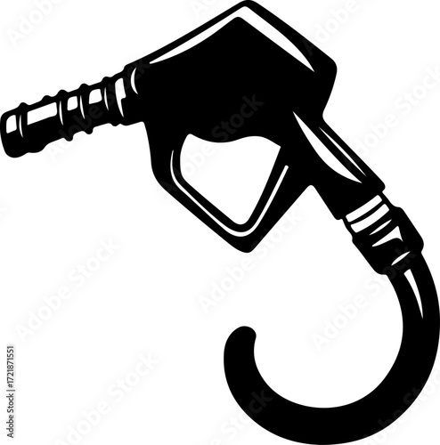 Fuel nozzle silhouette vector illustration