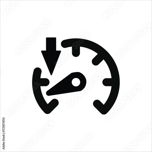 slow down icons. simple solid vector