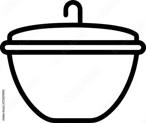 Basin outline icon vector on white background 
