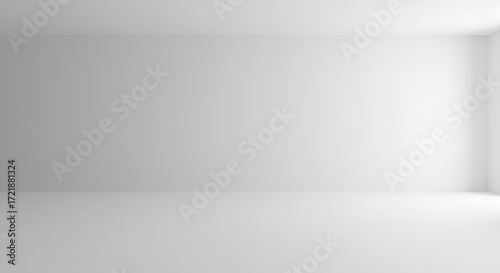 Wallpaper Mural Minimalist White Room Corner with Soft Light - Empty Space Background Torontodigital.ca