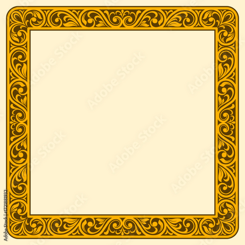 gold frame on black background