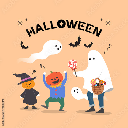 Happy Halloween_Ghost and Jack-o'-Lantern Cosplay