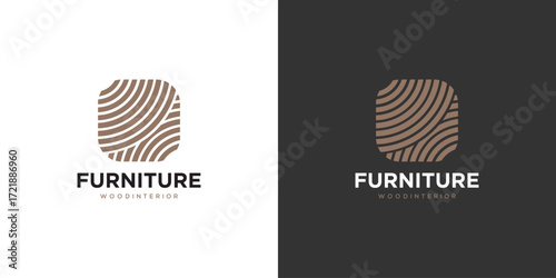 Wood furniture logo design inspiration.