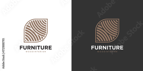 Wood furniture logo design inspiration.