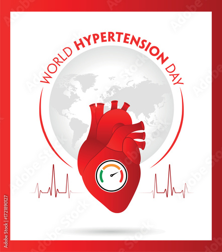 World Hypertension Day vector background
