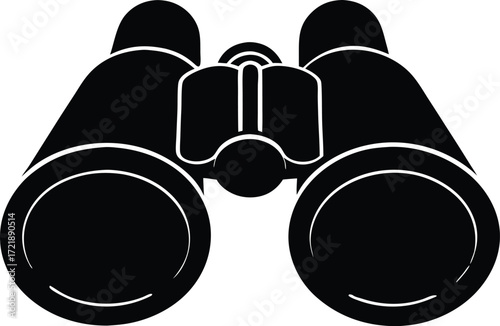  binocular vector, vision tool silhouette illustration  