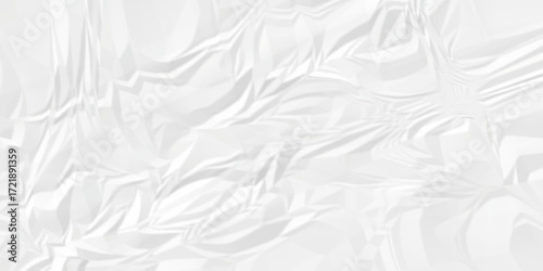 Crumple crushed aged white obsolete rumple craft design. wrinkle ripped creased white crumple aged closeup recycled document grunge paper background.	
