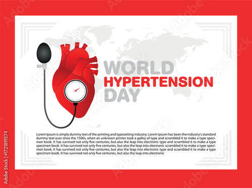 World Hypertension Day vector background