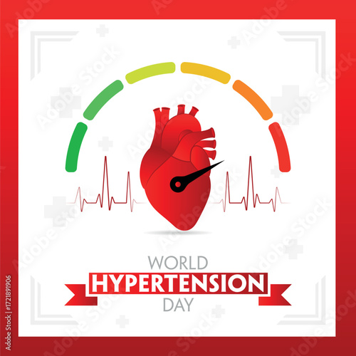 World Hypertension Day vector background