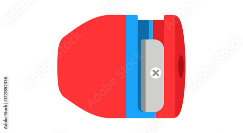 Vibrant Red Pencil Sharpener Illustration for Creative Projects