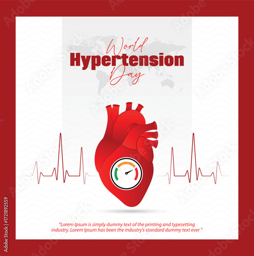 World Hypertension Day vector background