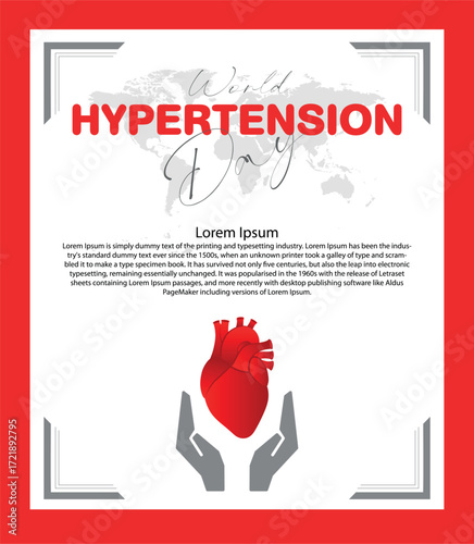 World Hypertension Day vector background