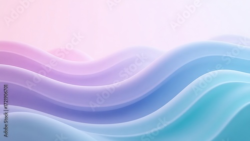Soft fluid gradient abstract waves gentle pastel colors flowing smoothly ethereal background design