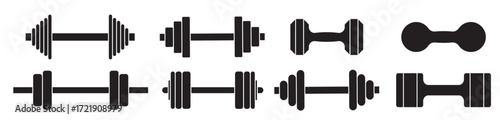 dumbell icons vector illustration