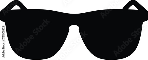  sunglasses vector, sun protection silhouette illustration