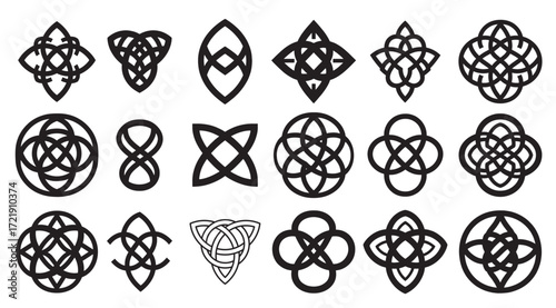 celtic knot silhouette white background