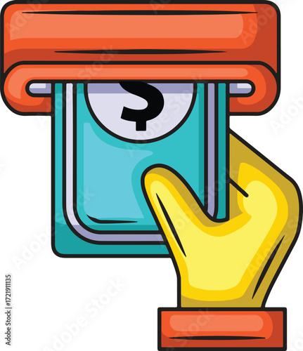 Hand inserting money into a slot