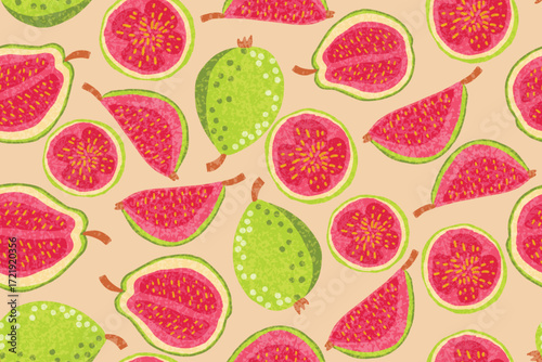 Guava pattern for background, fabric, wrapping, etc.