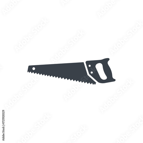 chainsaw on white background