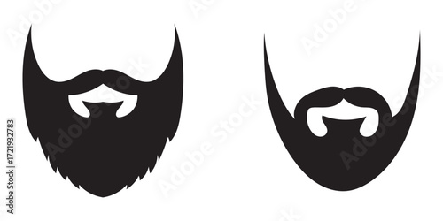 mustache silhouette vector set, moustache icon collection . set of mustaches. set of mustache vector. set of mustache 