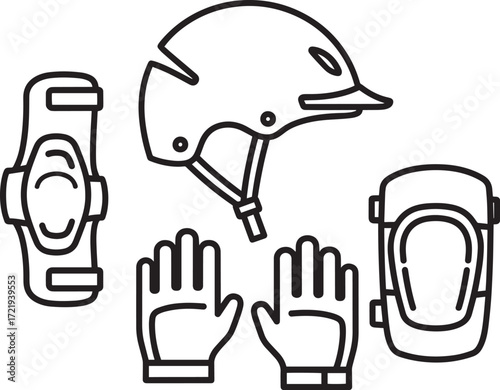 Electric Unicycle Protective Gear with Helmet, Gloves, Knee and Elbow Pads