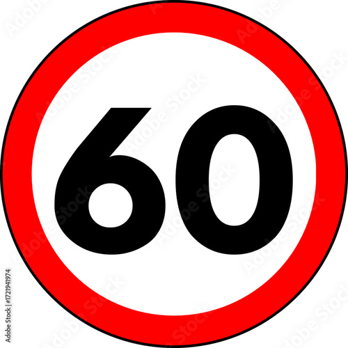 Speed limit 60 sign