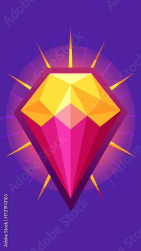 A brilliant blue heart-shaped diamond gem vector illustration
