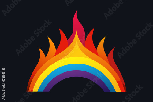 Fiery vector art with an abstract fire flame background illustration showcasing burning orange and red heat
