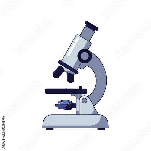 Microscope for scientific research and medical analysis vector illustration icon