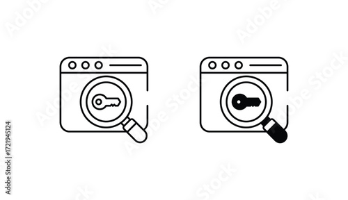 Keywording icon design with white background stock illustration