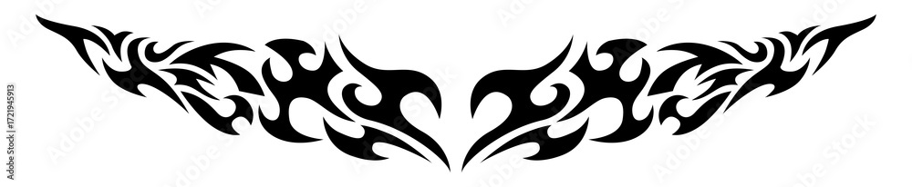 Obraz premium cyberpunk tribal tattoo design