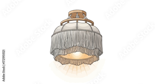 Bohemian-style tassel pendant lamp design, illuminating home decor trend