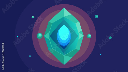 Abstract blue background with light circles and water drops for a technological and scientific design