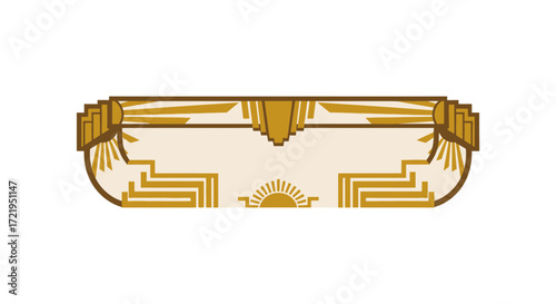 Geometric interpretation of southwest design elements in tan and gold