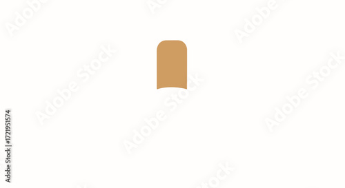 Minimalist depiction of a band-aid, ideal for healthcare concepts and design