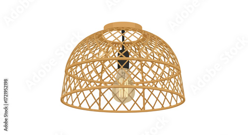 Stylish Rattan Pendant Light Fixture for Modern Interior Decoration