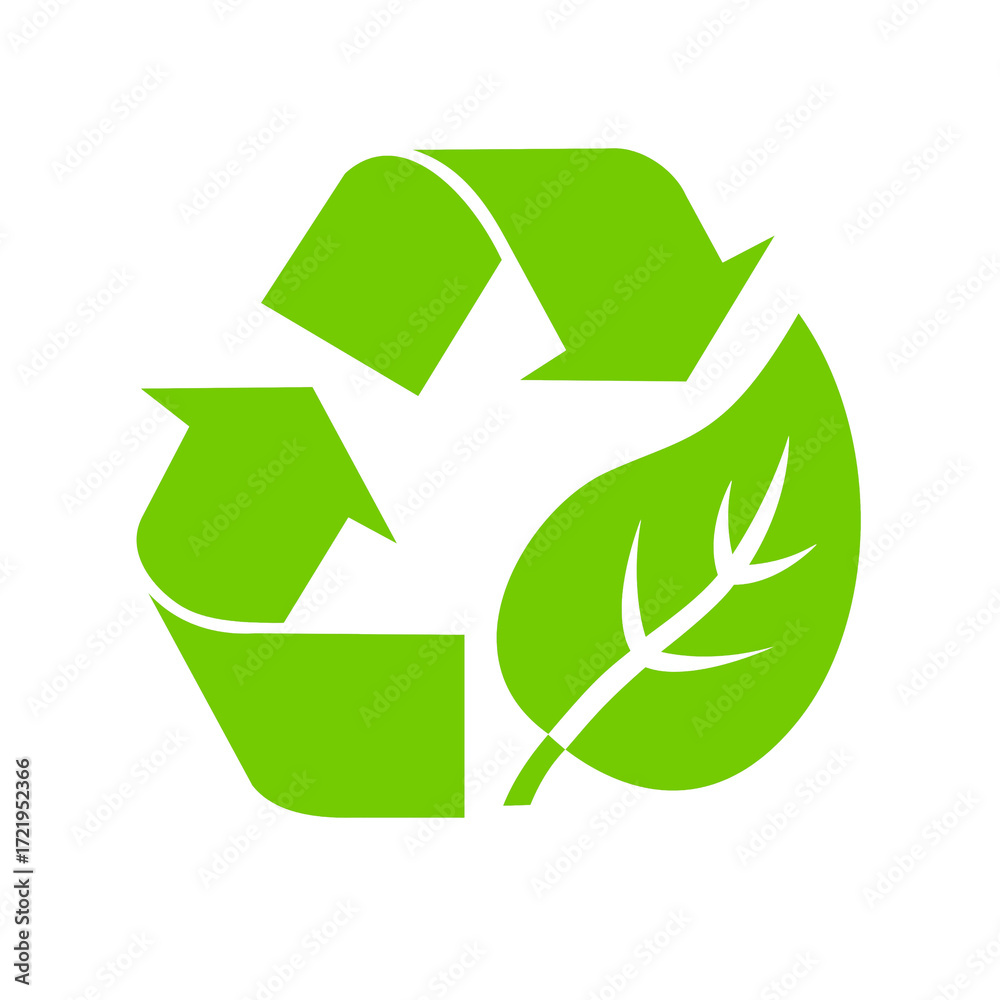 Obraz premium green recycle symbol, recycling icon, recycle icon, icon of recycling, ecology icon, reuse icon, reduce icon, save earth , pollution free earth 