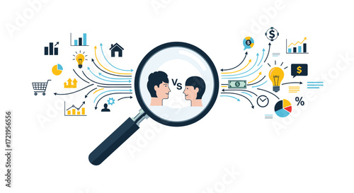 Comparing and analyzing individual data to understand audience segmentation and market trends.