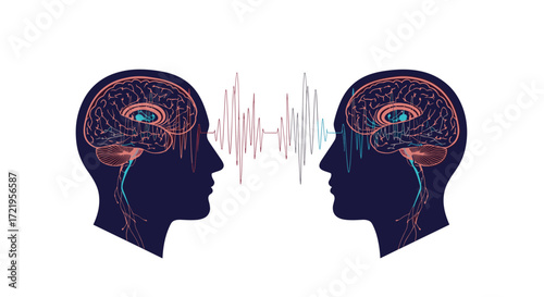 Understanding the intricate patterns of brainwave communication between two individuals for enhanced cognitive connection.