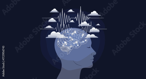 The interconnected pathways of thought and consciousness within the human mind visualized above.
