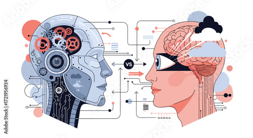 Exploring the evolving landscape of artificial intelligence and human cognitive processes.