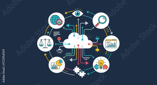 Analyzing and understanding complex data for better decision making and business growth. Data science and analytics concepts visualized.