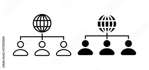 Global network icon. global connection png and vector illustration on transparent background.