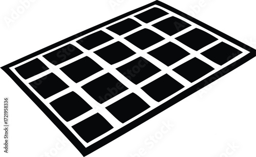 Simple grid pattern abstract design geometric square shape repeating forms minimalist visual element