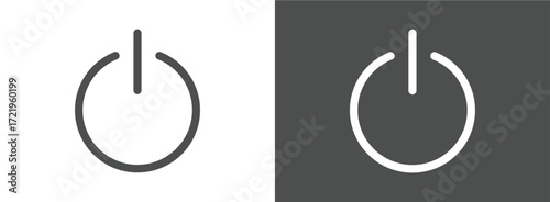 Power button vector icon. On and off switch symbol.