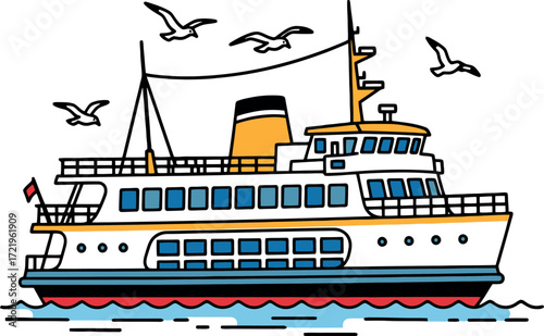 Istanbul Commute A Ferry's Journey Under the Seagulls' Watch in Asset (27)