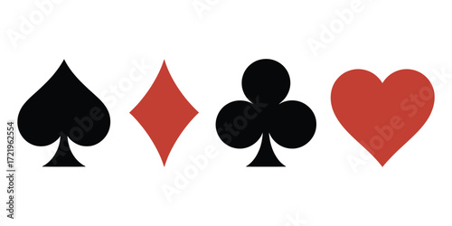 Suit deck of playing cards vector illustration
