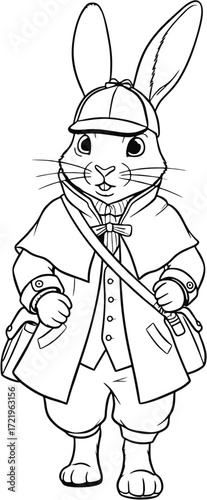 coloring page bunny