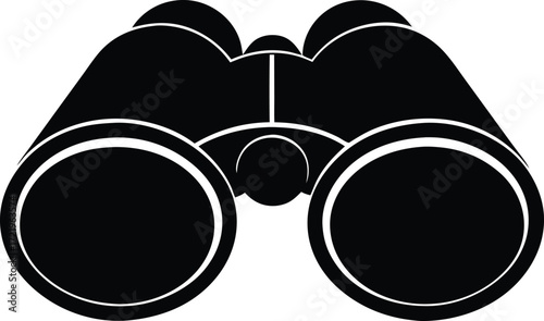  binocular vector, spyglass silhouette illustration
